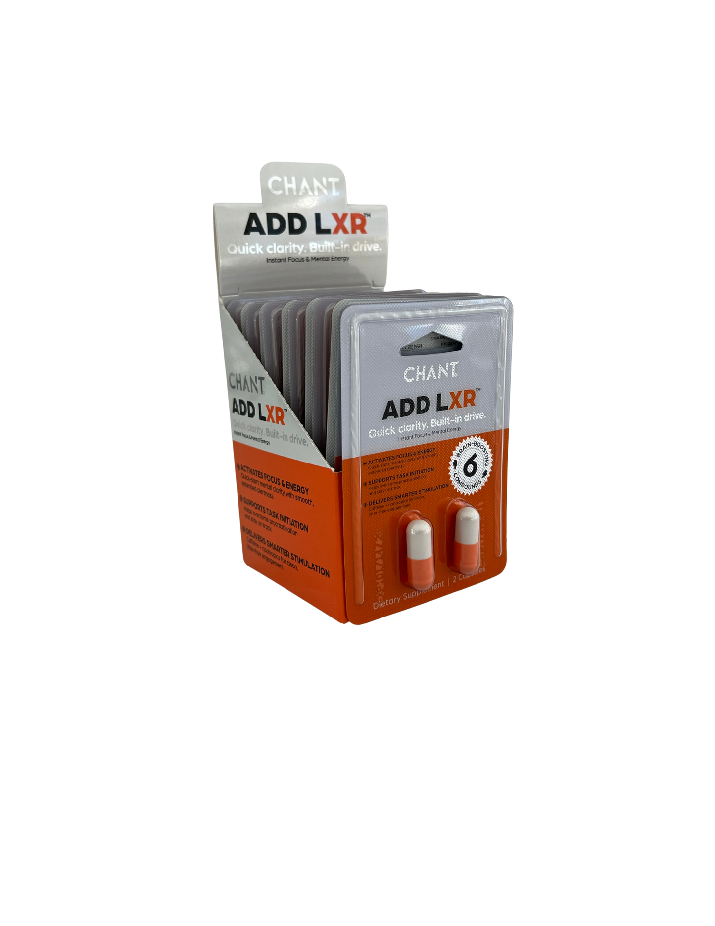 CHANT Nootropics - ADD LXR - 2-Pack Blister - Display (12 Blisters)