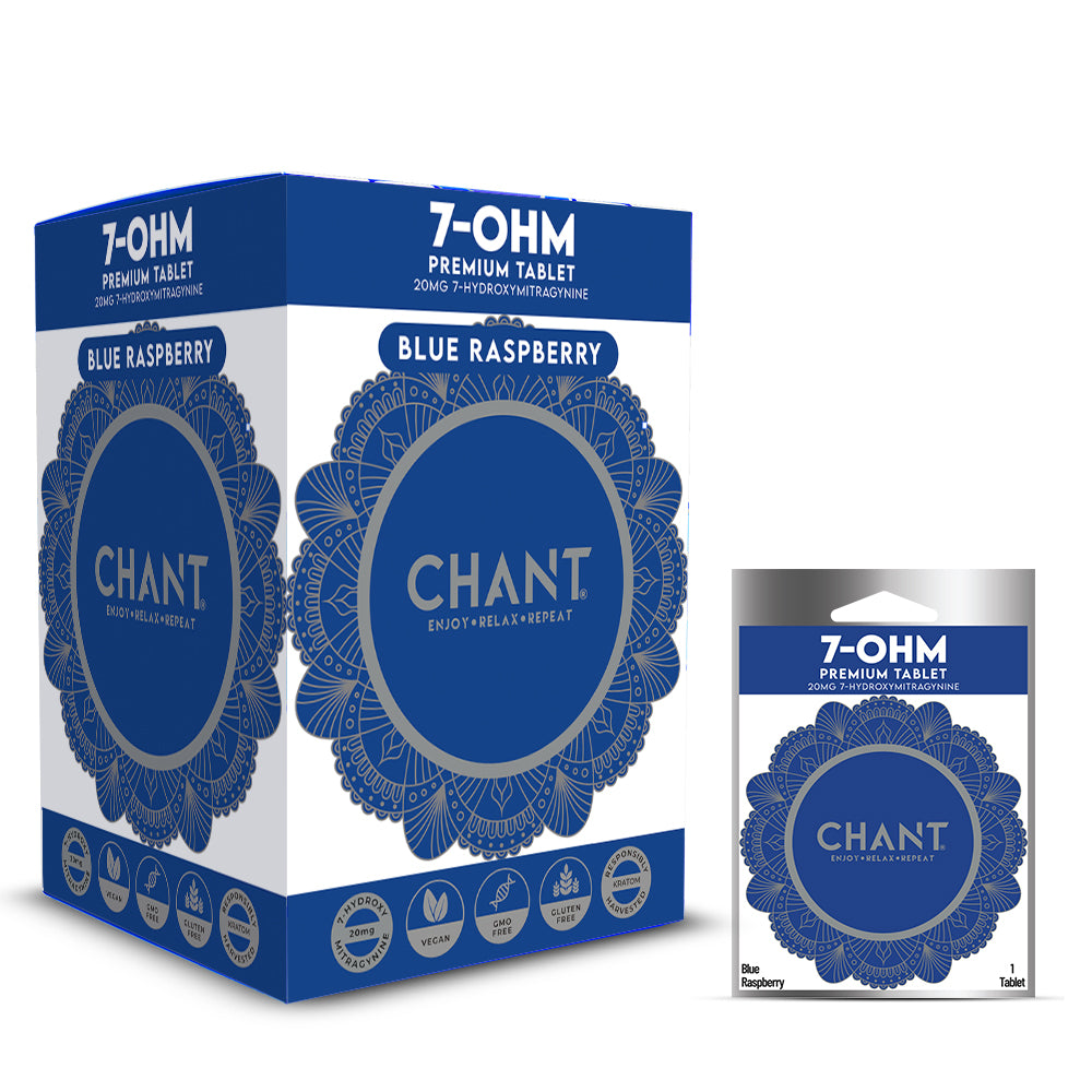 Chant 7-OHM Tablet Blue Raspberry 1Ct – 30 Ct