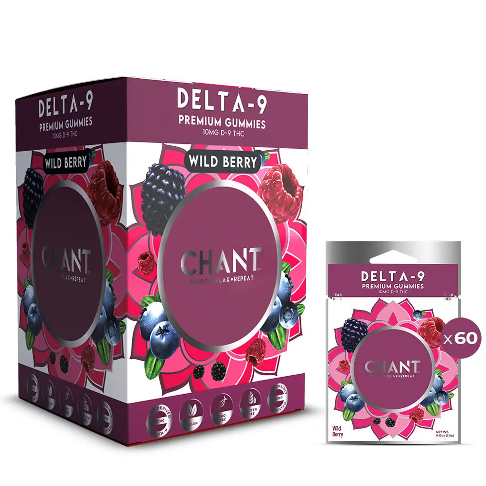Chant Delta-9 THC Gummy Wild Berry Non-Prepriced – 60 Ct