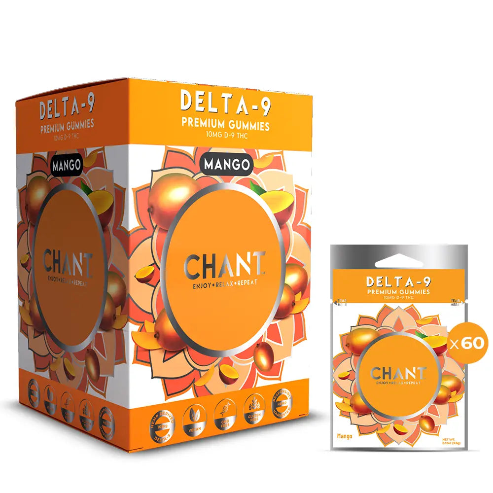 Chant Delta-9 THC Gummy Mango Non-Prepriced – 60 Ct